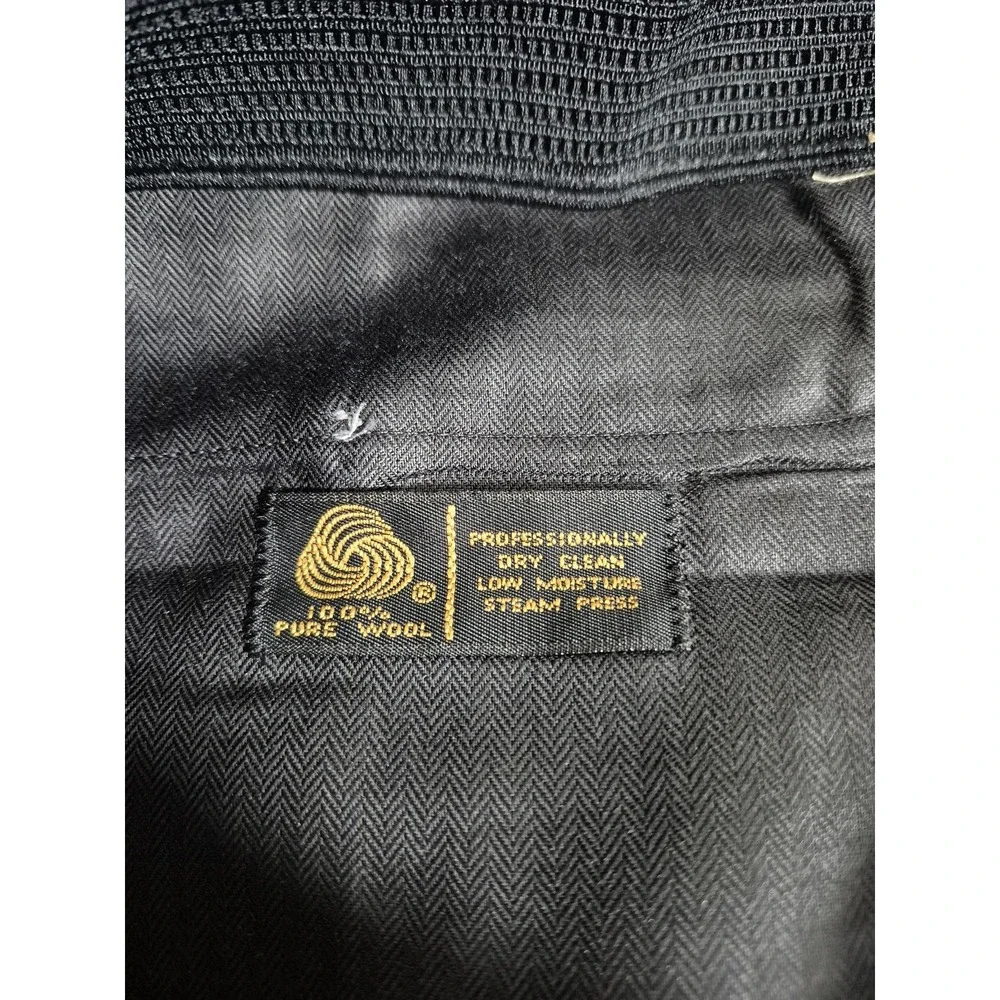 VTG Sansabelt Dress Pants Mens 38x36 Gray Wool Pleated Straight